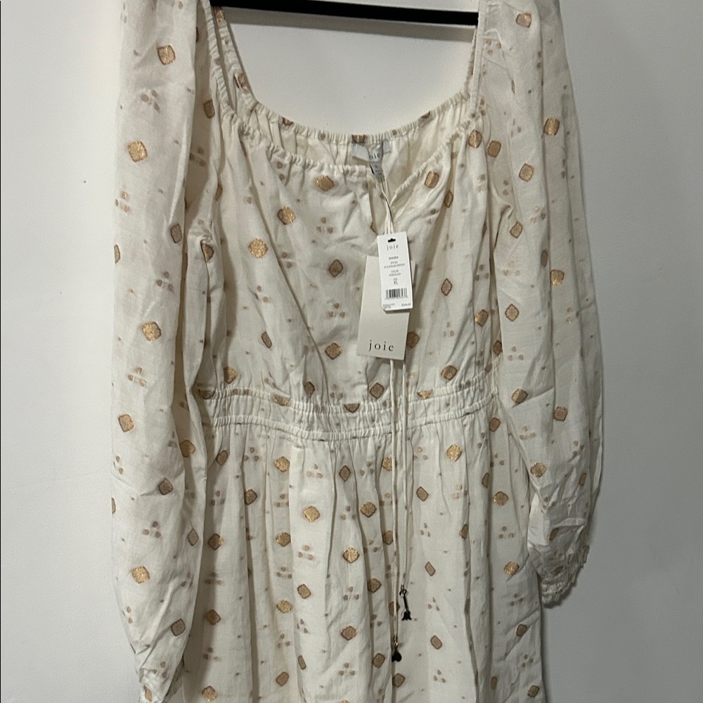 Joie White and Gold Patterned Dress - Picture 3 of 12